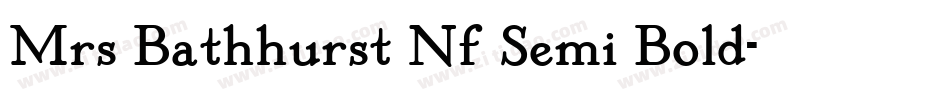 Mrs Bathhurst Nf Semi Bold字体转换
